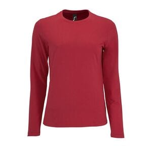 SOL'S 02075 - Imperial LSL WOMEN T Shirt Donna Manica Lunga Rosso