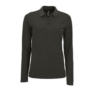 SOL'S 02083 - Perfect Lsl Women Polo Donna Manica Lunga Charcoal Melange