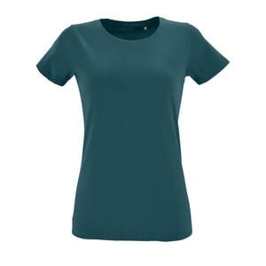 SOL'S 02758 - Regent Fit Women T Shirt Donna Slim Girocollo Manica Corta Blu anatra