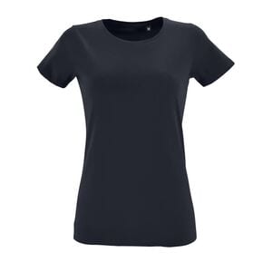 SOL'S 02758 - Regent Fit Women T Shirt Donna Slim Girocollo Manica Corta Blu oltremare