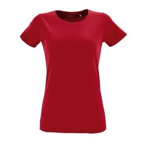 SOL'S 02758 - Regent Fit Women T Shirt Donna Slim Girocollo Manica Corta Rosso