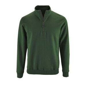 SOL'S 02088 - Stan Felpa Uomo Con 1/2 Zip Verde bottiglia