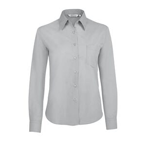 SOL'S 16060 - Executive Camicia Donna Popeline Manica Lunga Grigio perla