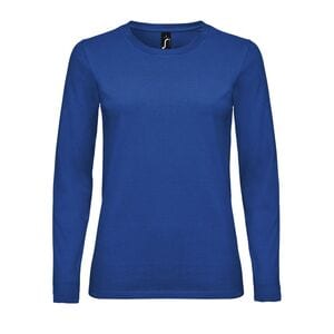 SOL'S 02075 - Imperial LSL WOMEN T Shirt Donna Manica Lunga Blu royal
