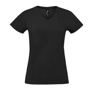 SOL'S 02941 - Imperial V Women T Shirt Donna Scollo A «V» Nero profondo