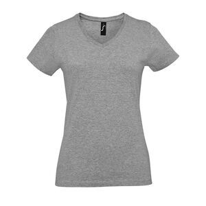 SOL'S 02941 - Imperial V Women T Shirt Donna Scollo A «V» Grigio medio melange