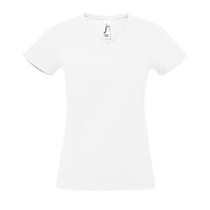 SOL'S 02941 - Imperial V Women T Shirt Donna Scollo A «V» Bianco