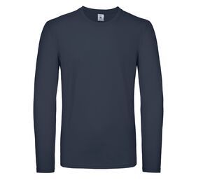 B&C BC05T - T-shirt da uomo a maniche lunghe Blu navy