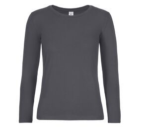 B&C BC08T - T-shirt a maniche lunghe da donna Grigio scuro