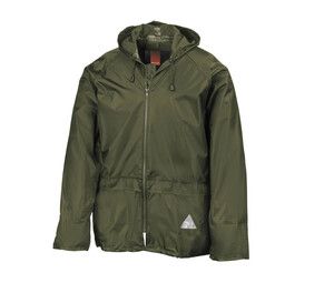 Result RS095 - Set giacca e pantaloni impermeabili Olive Green