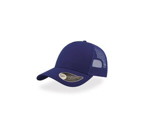 Atlantis AT085 - Cappellino trucker in cotone a 5 pannelli Royal/ Royal
