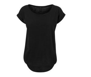 Build Your Brand BY036 - T-shirt da donna con schiena allungata Black