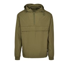 Build Your Brand BY096 - Giacca da uomo con zip 1/4 Olive Green