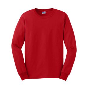 Gildan GN186 - T-shirt da uomo a maniche lunghe Ultra-T Rosso