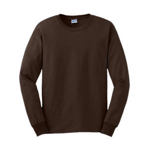 Gildan GN186 - T-shirt da uomo a maniche lunghe Ultra-T Cioccolato scuro