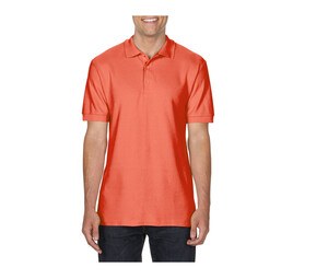 Gildan GN858 - Polo da uomo in cotone piquet premium Bright Salmon