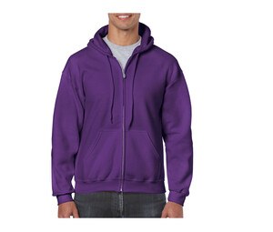Gildan GN960 - Felpa con cappuccio da uomo con zip grande Purple