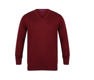 Henbury HY720 - Maglione con scollo a V da uomo