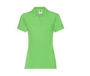 Fruit of the Loom SC386 - Polo da donna in cotone Verde lime