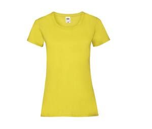 Fruit of the Loom SC600 - T-shirt da donna in cotone Lady-Fit Yellow