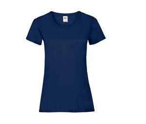 Fruit of the Loom SC600 - T-shirt da donna in cotone Lady-Fit Blu navy
