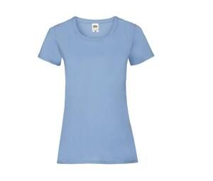 Fruit of the Loom SC600 - T-shirt da donna in cotone Lady-Fit Cielo