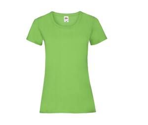 Fruit of the Loom SC600 - T-shirt da donna in cotone Lady-Fit Verde lime