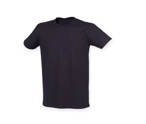 Skinnifit SF121 - T-shirt da uomo in cotone elasticizzato Blu navy