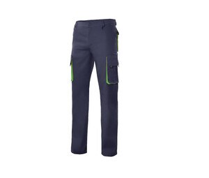 VELILLA V3004 - PANTALONI MULTI-TASCHE BICOLORE Navy/Lime