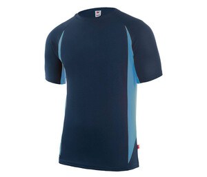 VELILLA V5501 - T-shirt tecnica bicolore Navy / Sky Blue