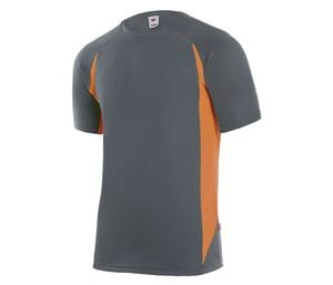 VELILLA V5501 - T-shirt tecnica bicolore Grey / Fluo Orange