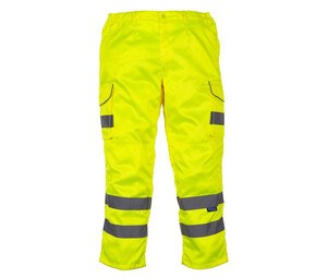 Yoko YK018T - Pantaloni da lavoro ad alta visibilità Hi Vis Yellow