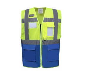 Yoko YK820 - Gilet in mesh ad alta visibilità Hi Vis Yellow / Royal Blue