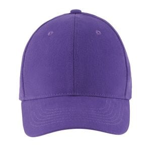 SOL'S 88100 - Buffalo Cappellino Adulto A 6 Pannelli Viola scuro