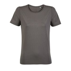 NEOBLU 03185 - Lucas Women T Shirt Donna Manica Corta Jersey Mercerizzato Gris léger