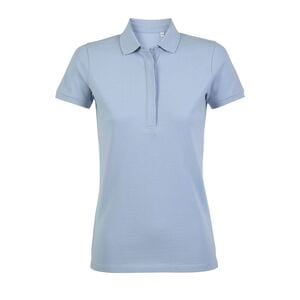 NEOBLU 03189 - Owen Women Polo Donna Piqué Con Abbottonatura Nascosta Soft Blue