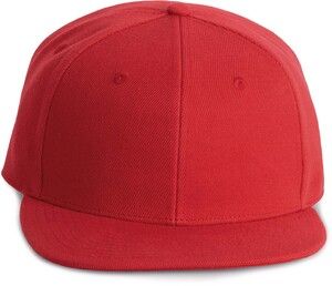 K-up KP160 - Cappellino Snapback - 6 pannelli Red / Red