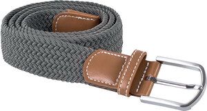 K-up KP805 - Cintura intrecciata elastica Grigio scuro