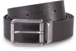 K-up KP812 - Cintura in pelle con bordo tagliato a vivo - 35 mm Black