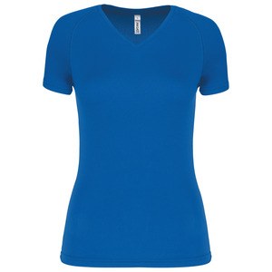 Proact PA477 - T-shirt donna sportiva a manica corta scollo a V Aqua Blue
