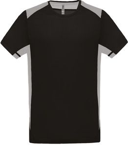 Proact PA478 - T-shirt sportiva bicolore Black / Fine Grey