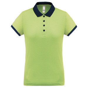 Proact PA490 - Polo piqué donna performance Lime / Sporty Navy