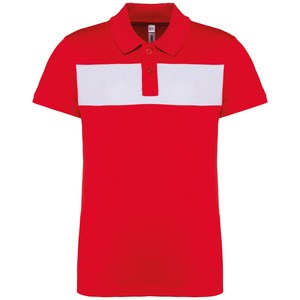 Proact PA494 - Polo bambino manica corta Sporty Red / White