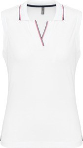 Kariban K224 - Polo donna senza maniche White / Navy / Red