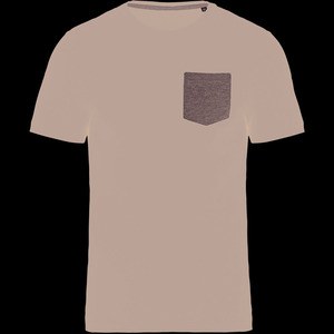 Kariban K375 - T-shirt cotone BIO con tasca Black/Grey Heather