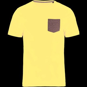 Kariban K375 - T-shirt cotone BIO con tasca Navy / Grey Heather