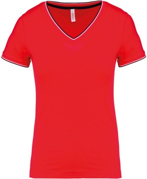 Kariban K394 - T-shirt piqué donna scollo a V