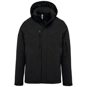 Kariban K650 - Parka da uomo in softshell con cappuccio e foderato Black