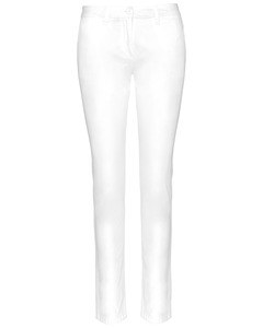 Kariban K741 - Pantaloni chino da donna White