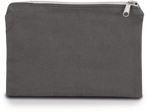 Kimood KI0721 - Pochette in tela di cotone - modello medio Grey / Silver